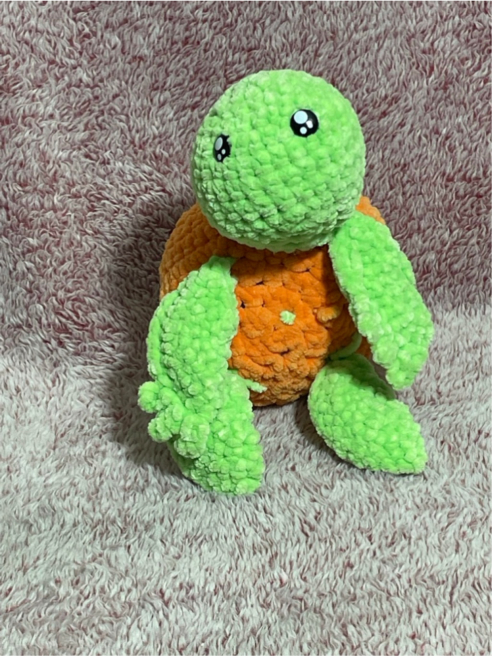 Handmade Crochet Pumpkin Turtle Stuffie